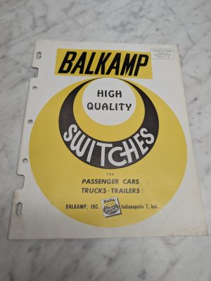 Balkamp Suit Switches Passenger Cars Trucks Trailers Catalog No Ba48Sw 1961
