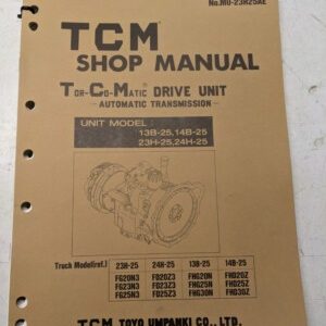 Tcm Fork Lift Shop Service Manual Transmission 13B-25 14B-25 23H-25 24H-25
