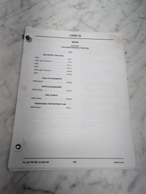 Case Hay And Forage Price Lists 5200 Series Maxxum Tractors Index 1 Pl 100