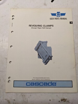 Cascade User Parts List Book Manual Fork Lift Non Revolving Clamps 1971