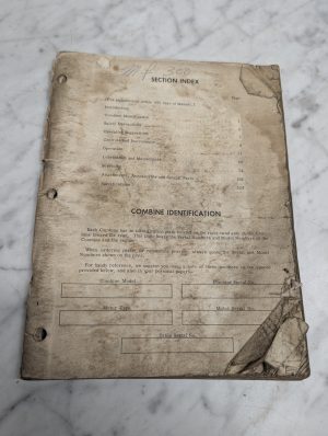 Massey Ferguson 300 Combine Manual Maintenance Guide Book Lubrication Servicing