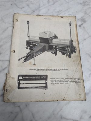 International 400 Cyclo Planter Four Row 28 30 36 38 40“ Ma 5482 Operator Manual