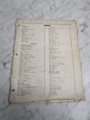 Massey Harris No 80 Combine Operator Manual