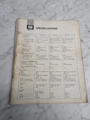 John Deere Jd 55 95 105 Combine Specifications Reference Operators Manual