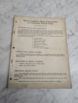 Massey-Harris #80 Combine Parts List Book Catalog Manual Reference