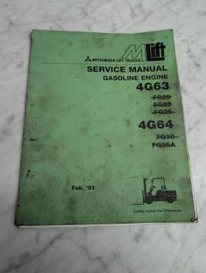 Mitsubishi Lift Trucks Milift 4G63 4G64 Fg20 Fg23 Fg25 Fg30 Fg35A Service Manual