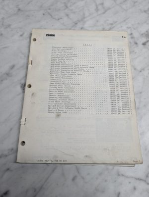 Clark Fork Lift Truck Preventive Maintenance Manual Pm-276 1980 C500 Y60-80 Y685