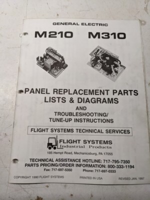 Ge General Electric Parts List Diagrams Service Manual M210 M310 1997