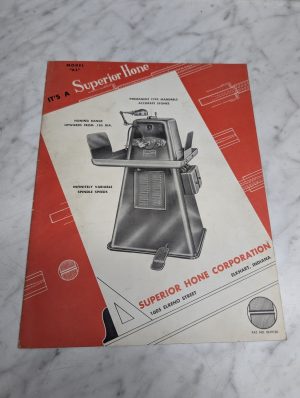 Superior Hone Model Al Sales Brochure Catalog Literature