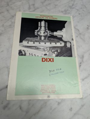 Dixi Horizontal Optical Jig Borers High Precision Machine Tools Ch 2400 Brochure