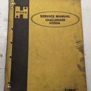 Hyster Fork Lift Truck Service Repair Manual Challenger H250A Shop Book