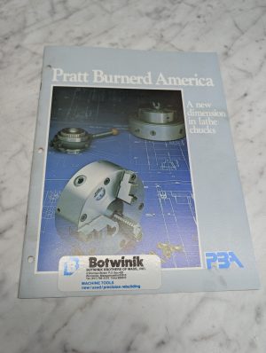 Pratt Burnerd America Pba A New Dimension In Lathe Chucks Sales Brochure