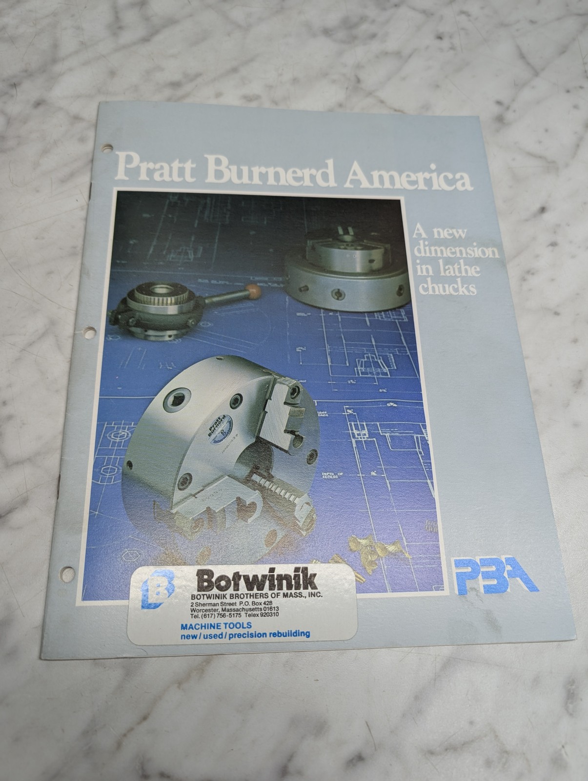 Pratt Burnerd America Pba A New Dimension In Lathe Chucks Sales Brochure