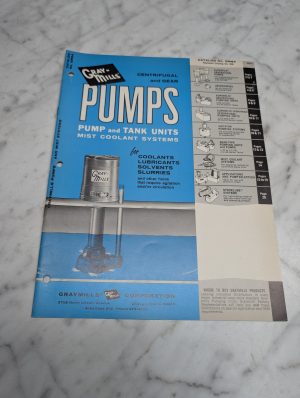 Graymills Catalog No Gm64 Centrifugal Gear Pumps Pump Tank Units Mist Brochure