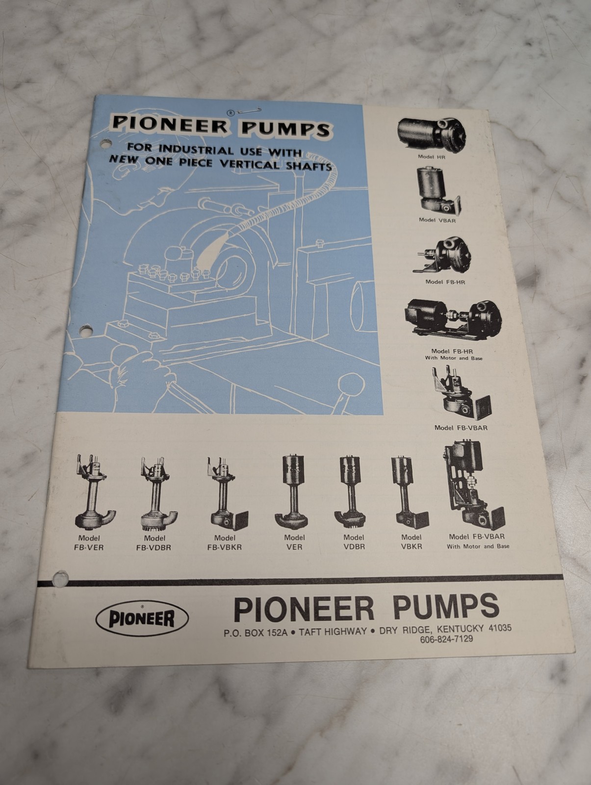 Pioneer Pumps Model Hr Vbar Fb Ver Vdbr Vbkr Sales Brochure Catalog