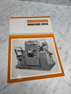 Drummond Maxiturn Lathe Sales Brochure Catalog Information Features