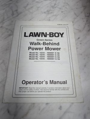 Lawn Boy Green Series Walk Behind Power Mower 10244 Operator'S Manual Owner
