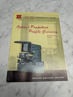 Wasino Gls 80A Optical Projection Profile Grinding Machine Model Sales Brochure