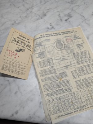 Reeves 5885 5883 Installation Maintenance Variable Speed Motor Pulley Manual