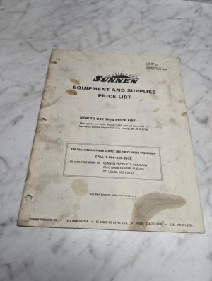 Sunnen X Sp 3001 Equipment Supplies Price List Parts Sales Catalog July