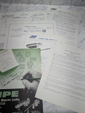 Lipe Pneumatic Bar Feed Models 56A 68A Sales Information Instruction Sheet