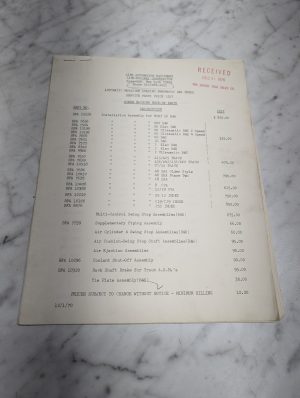 Life Automation Equipment Rollway Service Parts Price List