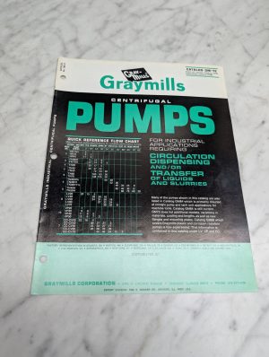 Graymills Catalog Gm-72 Centrifugal Pumps For Industrial Applications