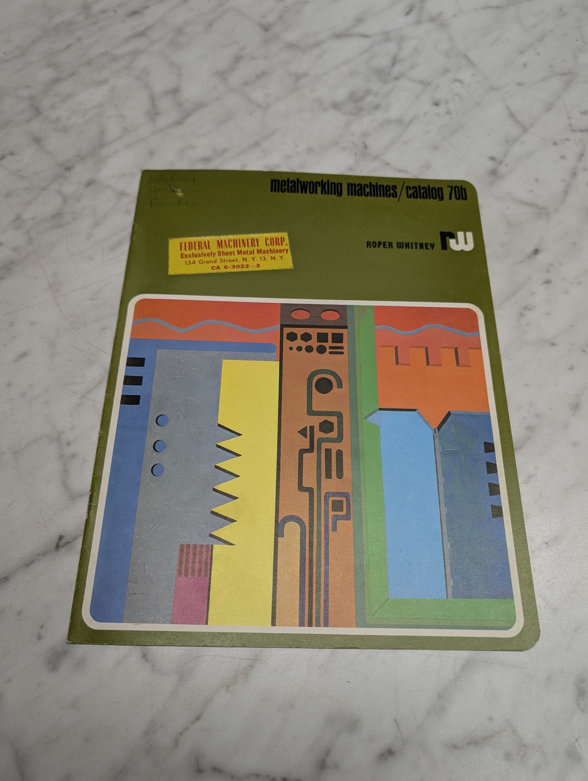 Roper Whitney Metalworking Machines Catalog 70B Rw