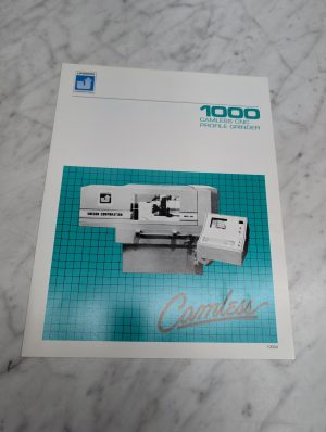 Unison 1000 Camless Cnc Profile Grinder Model 10004 Sales Brochure Literature