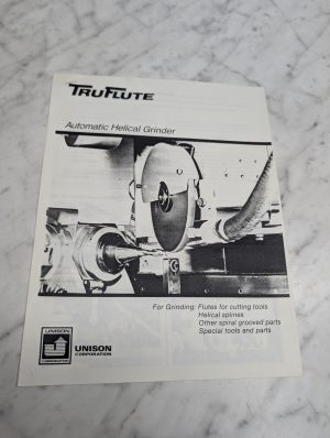 Truflute Automatic Helical Grinder Unison Sales Brochure Catalog
