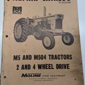 Minneapolis Moline Mm Repair Catalog Parts Book M5 M504 Tractor R-2020B Oem