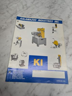 Kalamazoo Industries Ki Catalog K85 Abrasive Saws Belt Sanders Sales Brochure
