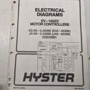 Hyster Fork Lift Truck Ev-100Zx Scr Motor Controller Diagrams Manual 1995
