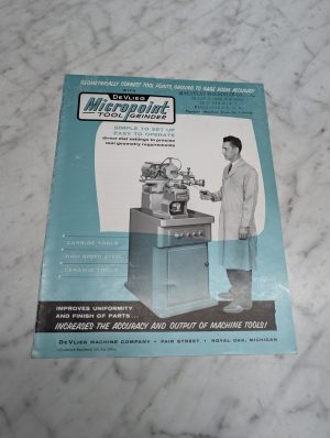 Devlieg Micropoint Tool Grinder Precision Machine Tools Industry Sales Brochure