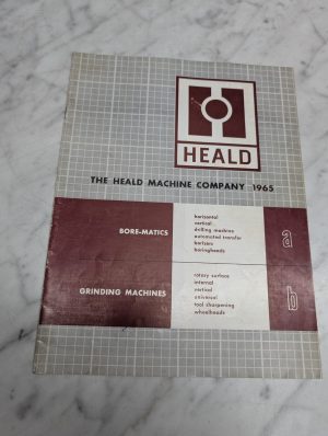 Heald Machine 1965 Bore-Matics Grinding Machines A B Sales Brochure Literature