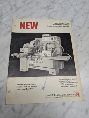 Heald Model 273A Automatic Sizing Universal Grinding Machine Sales Brochure