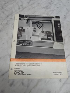 Hardinge Super-Precision Chnc Ii+ Cnc Chucker Bar Machine Brochure 1072