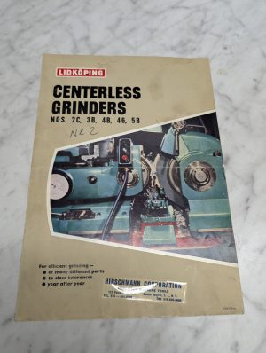 Lidköping Centerless Grinders Nos 2C 3B 4B 1563 Am Catalog Sales Brochure