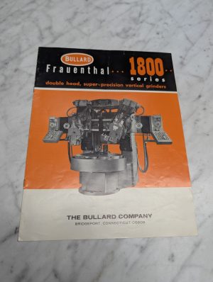 Bullard Frauenthal 1800 Series Double Head Super-Precision Vertical Grinders