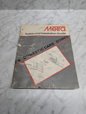 Metra Domestic Cars Autosound Installation Guide Manual Owners Book 1984
