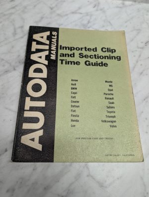 Auto Data Imported Clip And Sectioning Time Guide Manual Owners Book 1979
