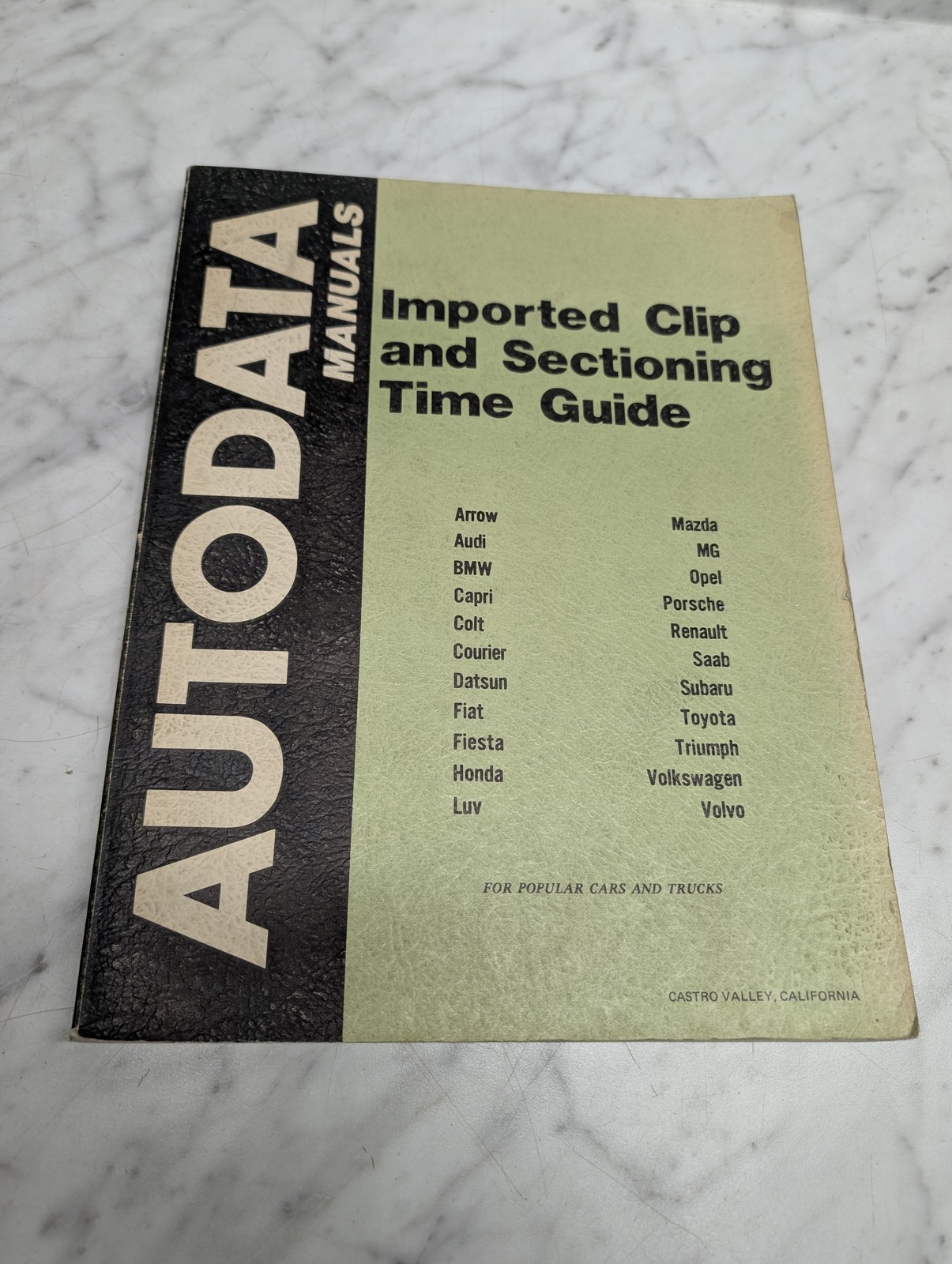 Auto Data Imported Clip And Sectioning Time Guide Manual Owners Book 1979