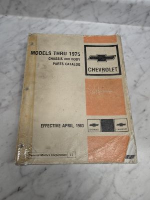 Chevrolet Models Chassis And Body Parts Catalog Manual List Book Thru 1975