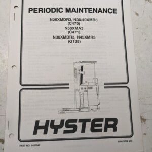 Hyster Fork Lift Truck Periodic Maintenance Manual N25Xmdr3 N30/40Xmr3 N45Xmr3