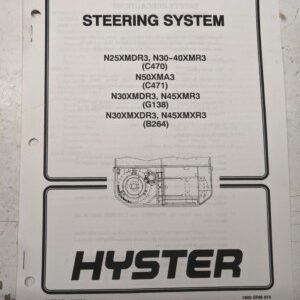 Hyster Fork Lift Truck Service Manual Steering System N25Xmdr3 N30-40Xmr3