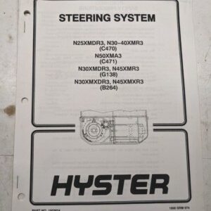 Hyster Fork Lift Truck Service Manual Steering System N25Xmdr3 N30-40Xmr3 B264