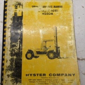 Hyster Fork Lift Truck Service Repair Manual Challenger H250A Shop Book