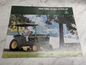 John Deere Jd Tractors 22 And 27 Pto Hp 1977 Sales Brochure Literature Specs