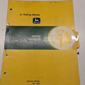 Original Pc-1253 Jd John Deere Oem Parts Manual Book Catalog 57 Riding Mower