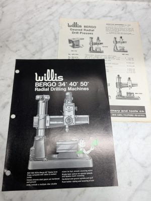 Willis Bergo 34 40 50 Radial Drilling Machines Wb 700 870 1000 1600 Brochure